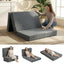 J01,Erament Twin 6" Tufted Tri-Fold Mattress, Portable Foam Floor Guest Bed, Corded Fabric
