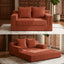 A011,2-in-1 Convertible Corduroy Boneless Sofa Bed, Compression Folding Floor Couch with 3 Pillows