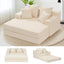 A-014,5 in 1 Corduroy Convertible Futon Sofa Bed with Ottoman, Foldable Chaise Lounge, No Assembly