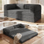 A-004,Erament Queen Tri-Fold Futon Sofa Bed, Removable Armrests & Washable Cover, High Density Foam