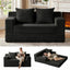 A05,Erament Convertible Corduroy Boneless Sofa Bed, Foldable Floor Futon Loveseat with 2 Pillows