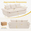 A12,56" 2-Seater Boneless Loveseat, Compressed Foam Couch with Removable Cushions and Pillows