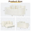 A-007,5-in-1 Convertible Corduroy Boneless Loveseat Sofa Bed with Ottoman, No Assembly