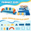 A-017,22Pcs Ocean‑Theme Modular Kids Play Couch, Convertible Fort Sofa Bed