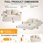 A05,Erament Convertible Corduroy Boneless Sofa Bed, Foldable Floor Futon Loveseat with 2 Pillows