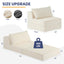 H03,Fold Out Convertible Loveseat Sofa Bed, Portable Floor Lounge with Pillow
