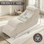 A-011,Adult Ergonomic Yoga Lounge Chair, Chaise with Ottoman, Headrest, Waist Pad & Side Pocket