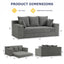 A-007,5-in-1 Convertible Corduroy Boneless Loveseat Sofa Bed with Ottoman, No Assembly