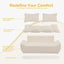 A12,56" 2-Seater Boneless Loveseat, Compressed Foam Couch with Removable Cushions and Pillows