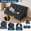 A-005,8" Twin Foldable Futon Mattress, Corduroy Floor Sofa Bed with High Resilience Foam & 2 Storage Straps