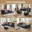 A-002,Oversized U-Shaped Corduroy Cloud Sectional Sofa, Deep Seat Boneless Modular Couch, No Assembly