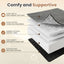 J01,Erament Twin 6" Tufted Tri-Fold Mattress, Portable Foam Floor Guest Bed, Corded Fabric