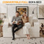A05,Erament Convertible Corduroy Boneless Sofa Bed, Foldable Floor Futon Loveseat with 2 Pillows