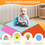 A-001,7PCS Soft Foam Climbing Blocks, Indoor Toddler Climbing Play Set for Crawling, Climbing & Sliding