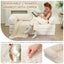 A-006,5-in-1 Convertible Folding Sofa Bed, Tri-Fold Corduroy Boneless Floor Futon with Removable L-Shaped Armrests