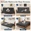 A-005,8" Twin Foldable Futon Mattress, Corduroy Floor Sofa Bed with High Resilience Foam & 2 Storage Straps
