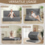 A-008,6" Queen Tri-Fold Futon Mattress, Foldable Sofa Bed, Washable Cover, Non-Slip Base & Carry Handles