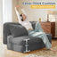 A-003,Convertible Folding Sofa Bed with Fixed Frame, 5-Position Adjustable Backrest, Thick Cushion & 2 Pillows