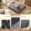 J01,Erament Twin 6" Tufted Tri-Fold Mattress, Portable Foam Floor Guest Bed, Corded Fabric