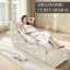 A-011,Adult Ergonomic Yoga Lounge Chair, Chaise with Ottoman, Headrest, Waist Pad & Side Pocket
