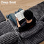 A-002,Oversized U-Shaped Corduroy Cloud Sectional Sofa, Deep Seat Boneless Modular Couch, No Assembly