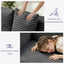 A05,3-in-1 Furry Boneless Sofa Bed, Convertible Loveseat Sleeper with Detachable Cushion & 4 Pillows, No Assembly
