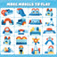 A-017,22Pcs Ocean‑Theme Modular Kids Play Couch, Convertible Fort Sofa Bed
