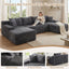 A-002,Oversized U-Shaped Corduroy Cloud Sectional Sofa, Deep Seat Boneless Modular Couch, No Assembly