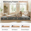 J01,Erament Twin 6" Tufted Tri-Fold Mattress, Portable Foam Floor Guest Bed, Corded Fabric