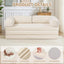 A-006,5-in-1 Convertible Folding Sofa Bed, Tri-Fold Corduroy Boneless Floor Futon with Removable L-Shaped Armrests
