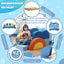 A-017,22Pcs Ocean‑Theme Modular Kids Play Couch, Convertible Fort Sofa Bed