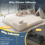 A16,Convertible Modular Kids Play Couch, Soft Corduroy Toddler Sofa Bed with 3 Pillows