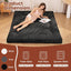 A-010,Full Size 4" Japanese Corduroy Futon Mattress, Foldable Roll-Up Floor Tatami Mat, Black