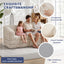 H09,70" 3-in-1 Corduroy Foldable Sofa Bed, Thick Boneless Floor Couch with Handle