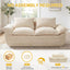 A12,56" 2-Seater Boneless Loveseat, Compressed Foam Couch with Removable Cushions and Pillows