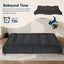 A-005,8" Twin Foldable Futon Mattress, Corduroy Floor Sofa Bed with High Resilience Foam & 2 Storage Straps