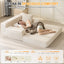 A05,Erament Convertible Corduroy Boneless Sofa Bed, Foldable Floor Futon Loveseat with 2 Pillows