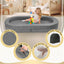 A-015,3-in-1 Foldable Travel Toddler Bed, Soft Foam Floor Lounger with Washable Cover, Star