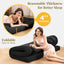 A-010,Full Size 4" Japanese Corduroy Futon Mattress, Foldable Roll-Up Floor Tatami Mat, Black