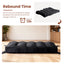 A-012,Full Size 10" Foldable Futon Mattress, Corduroy Shredded Foam Mattress with Straps, Frame Not Included