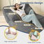 A-003,Convertible Folding Sofa Bed with Fixed Frame, 5-Position Adjustable Backrest, Thick Cushion & 2 Pillows