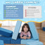 A-017,22Pcs Ocean‑Theme Modular Kids Play Couch, Convertible Fort Sofa Bed