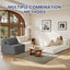 H03,Fold Out Convertible Loveseat Sofa Bed, Portable Floor Lounge with Pillow