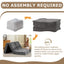 A-008,6" Queen Tri-Fold Futon Mattress, Foldable Sofa Bed, Washable Cover, Non-Slip Base & Carry Handles