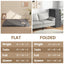 A-008,6" Queen Tri-Fold Futon Mattress, Foldable Sofa Bed, Washable Cover, Non-Slip Base & Carry Handles