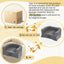 A-015,3-in-1 Foldable Travel Toddler Bed, Soft Foam Floor Lounger with Washable Cover, Star