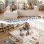 A16,Convertible Modular Kids Play Couch, Soft Corduroy Toddler Sofa Bed with 3 Pillows