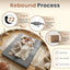 J01,Erament Twin 6" Tufted Tri-Fold Mattress, Portable Foam Floor Guest Bed, Corded Fabric