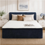 A-024,All‑in‑One Boneless Bed | No Assembly, Upholstered Frame with Headboard, 16.7" Medium‑Firm Memory Foam Mattress, Beige